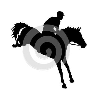 Horse jumping silhouette