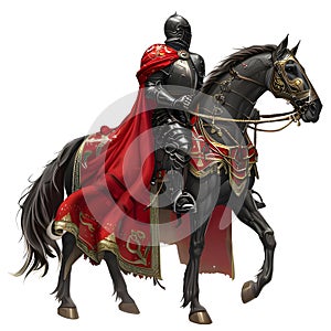 Horse knight in fantasy land