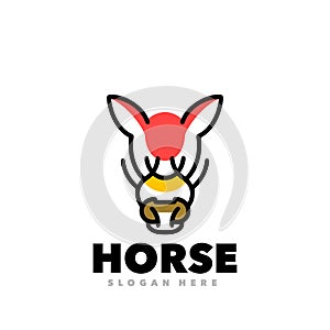 Horse line symbol logo