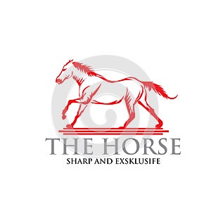 The horse logo designs simple and modern icon service