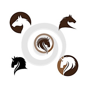 Horse logo vector icon