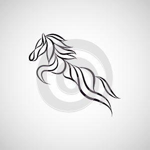 Horse logo vector icon design