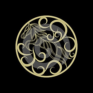 Horse logo vector icon design