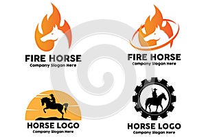 horse logo vector, world sporting event, speed racing, animal design illustration