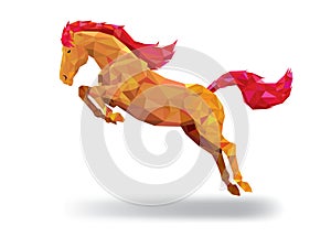 Horse Low polygon geometric pattern style. vector eps 10