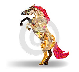 Horse Low polygon geometric pattern style. vector eps 10