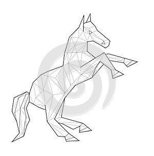 Horse - low polygon illustration
