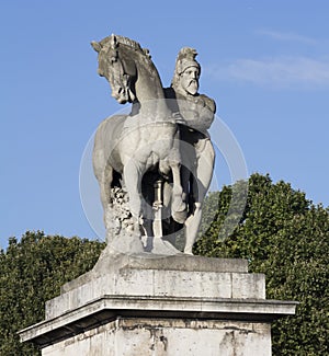 Horse and a man sculpture