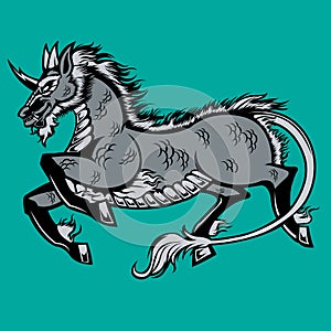 Horse Manilla Dragon Logo Icon photo