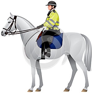 Horse, police, woman, City of London policewoman riding a horse photo
