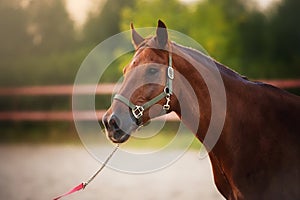 Horse portrait in summer