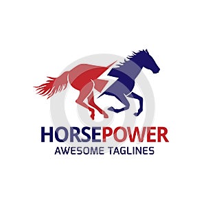 Horse power logo concept