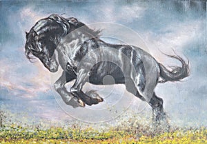 Horse on the prairie