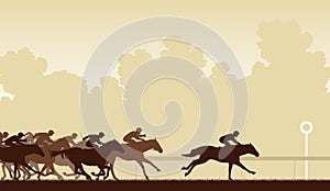 Horse race photo