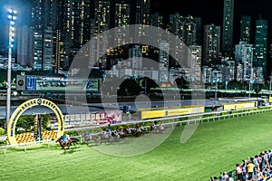 Horse race Happy Valley racecourse Hong Kong