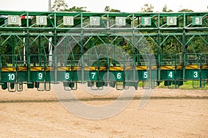 Horse Race leaving out of the start gate