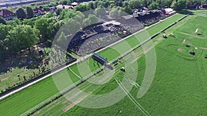 Horse Race track Pferderennbahn Aerial Drone 4k Dresden