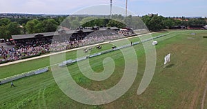 Horse Race track Pferderennbahn Aerial Drone 4k Dresden