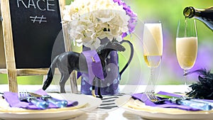 Horse racing Racing Day Luncheon table setting photo