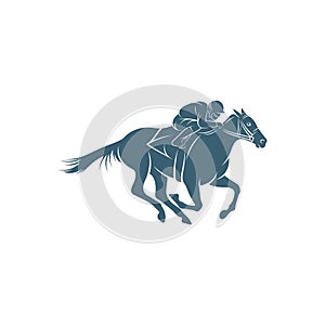 Horse racing design vector illustration, Creative Horse race logo design concepts template, icon symbol