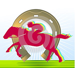Horse-racing and horseshoe