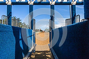 Horse Racing Inside Starting Gate