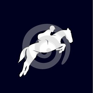 Horse racing logo design template