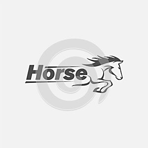 Horse racing logo template