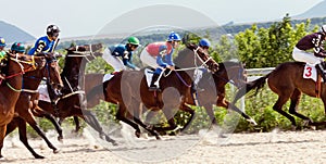 Horse racing in Pyatigorsk. photo