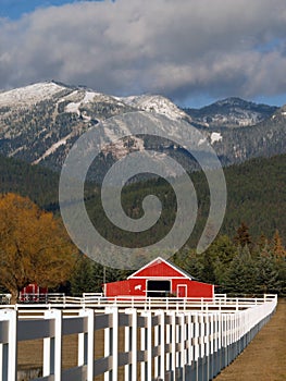 Horse Ranch and Mountains