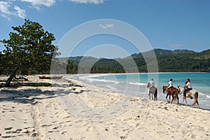 Horse ride at Playa Rincon Peninsula de Samana photo