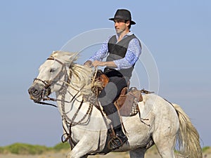 Horse rider on the beach