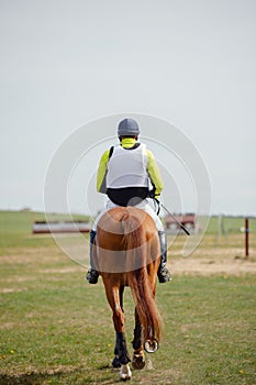 Horse and rider going to start eventing competition