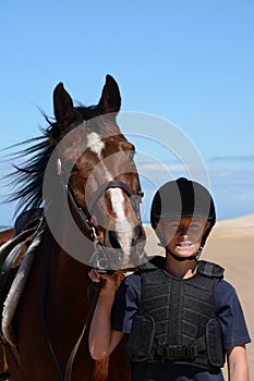 Horse and rider portrait