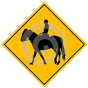 Horse rider sign