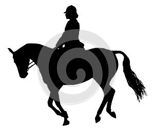 Horse And Rider Silhouette Isolated