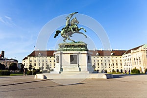 Horse and rider statue of archduke