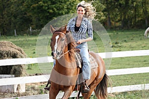 Horse riding photo