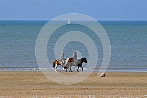 Horse riding at the beach