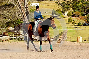 Horse riding girl