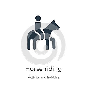 Horse riding icon vector. Trendy flat horse riding icon from activity and hobbies collection isolated on white background. Vector