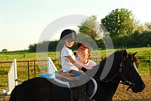 Horse riding lesson