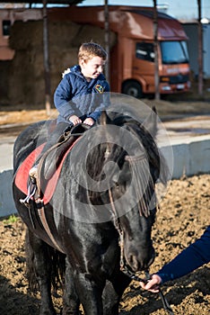 Horse riding - little boy