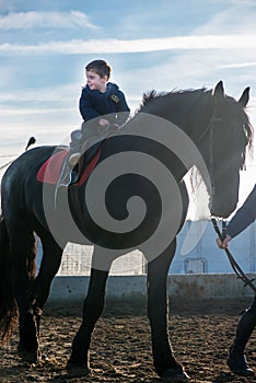 Horse riding - little boy