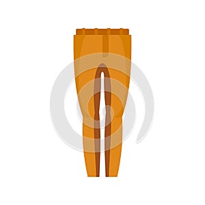 Horse riding pants icon, flat style