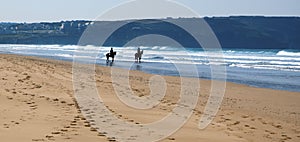 Horse riding on Perran Sands