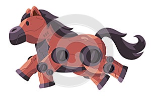 Horse robot animal robotic creature machine futuristic cyborg illustration graphic