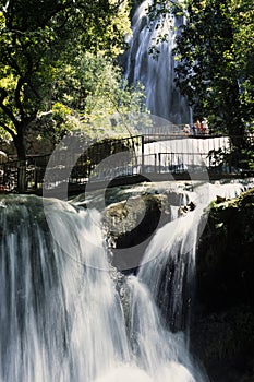 The horse`s tail waterfall, in the state of Nuevo Leon