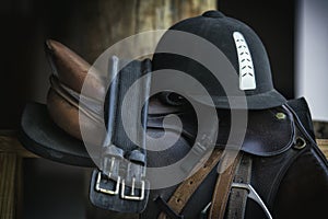 Horse saddle photo