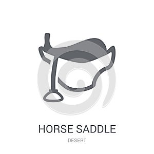 Horse saddle icon. Trendy Horse saddle logo concept on white background from Desert collection
